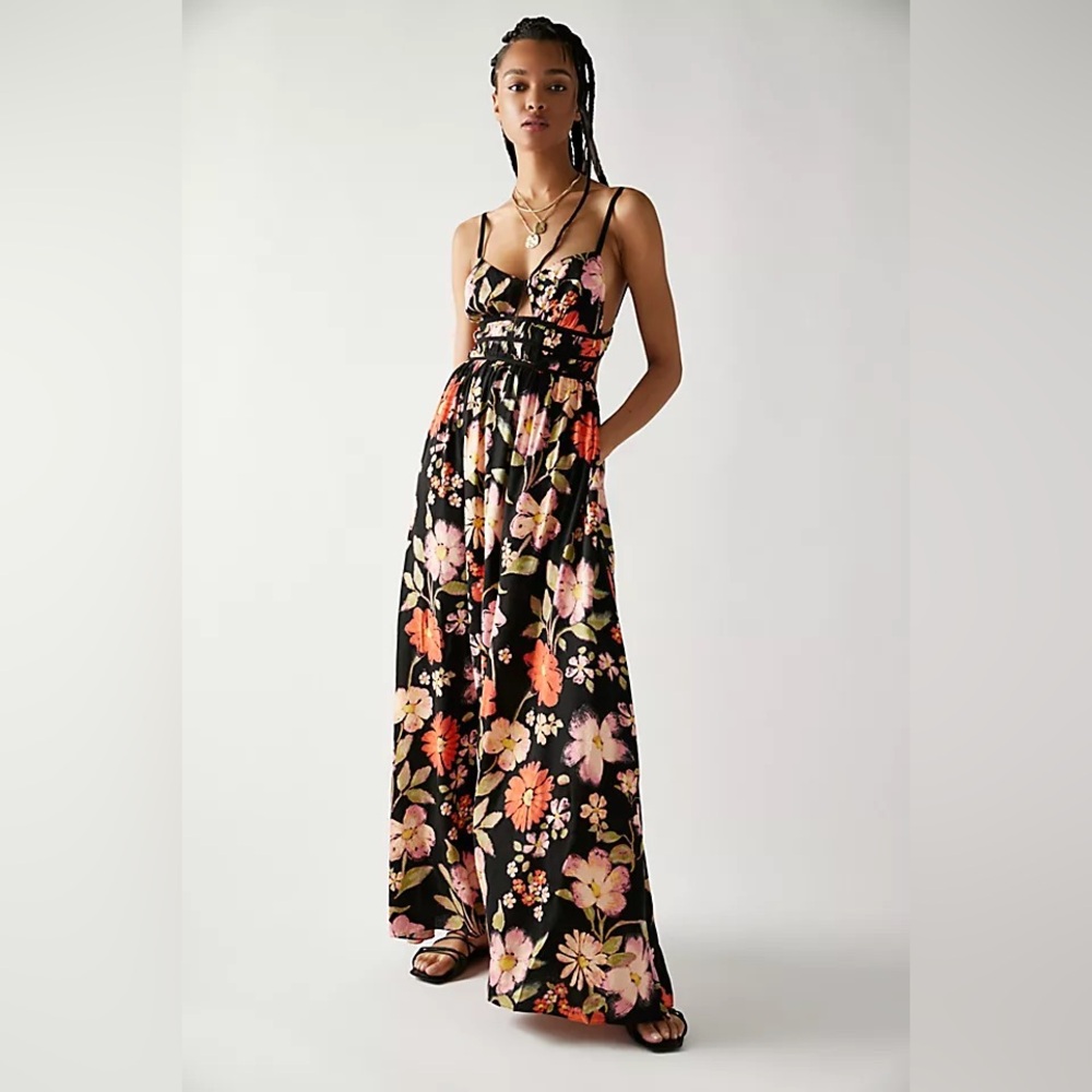 🌺🌼🌸 Gorgeous Free People “Wisteria Maxi” Summer Dress Vacation XS 🌺🌼🌸